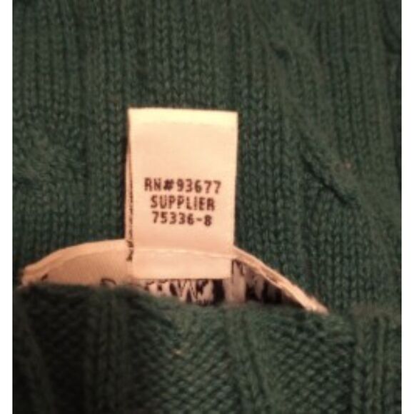 St. John's Bay Women's XLarge Green Cable Knit Sweater - Picture 8 of 8